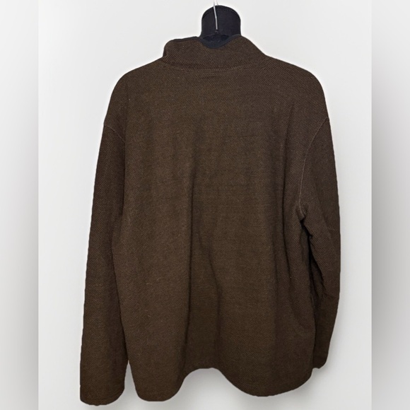 Orvis Men’s XL Brown Quarter Zip Fleece Lined Pullover - Picture 2 of 6